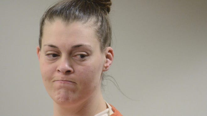 In this March 5, 2019 file photo, Talia Furman, appears in court in Battle Creek, Mich.