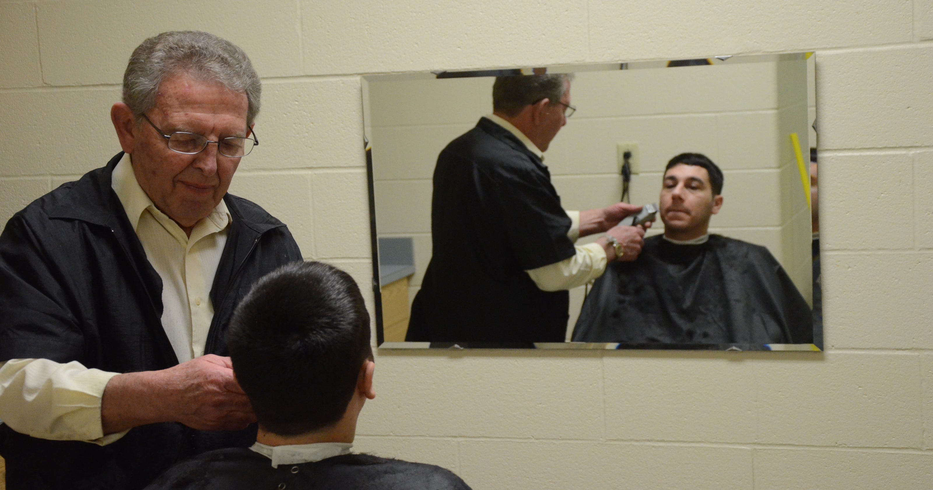 B C Barber Cuts Inmates Hair