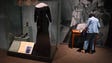 The exhibit features the dress and shoes worn by Oprah