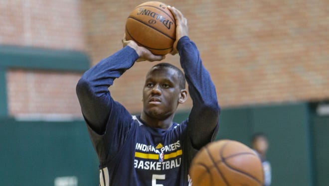 Wednesday July 1st, 2014, #5, Lavoy Allen attends The Indiana Pacers training camp, for free agents and rookies.