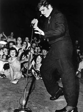 Elvis Presley performed for 14,000 fans at Russwood Park in Memphis the night of July 4, 1956. The big charity event included a speech by Mississippi Sen. James O. Eastland and the annual picnic. The marathon show featured over 100 performers and lasted more than three hours. Elvis topped off the revue with a half-hour stint in the spotlight.