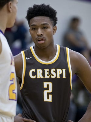 Brandon Williams (2) of Crespi High School in Encino, Calif., during a game against Mesa High on Dec. 19, 2017, at Mesa High School.