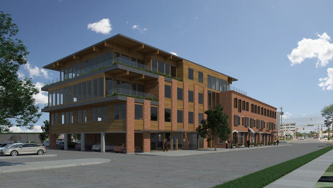 A rendering of the Anderson Building at Bridge Avenue and Monmouth Street in Red Bank after Metrovation rennovates it.