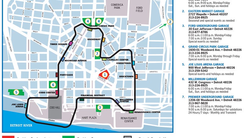 Detroit Auto Show 2016 Parking Map And Directions