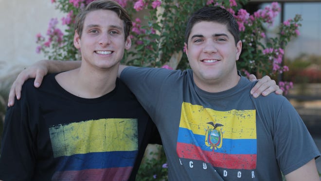 La Quinta football player Gordon Haskell, right, and swimmer/water polo star Spencer Lowell will put their athletic ambitions on hold to serve on Mormon missions. Haskell will serve in Ecuador while Lowell will serve in Colombia. Photo taken on June 22, 2018 in Indio.