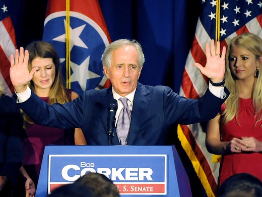 Nov. 6, 2012: Surrounded by his wife, Elizabeth, and