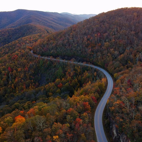 Blue Ridge Parkway during autumn