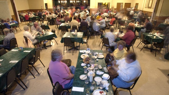 Diners gather at Germania Hall in Menasha.
