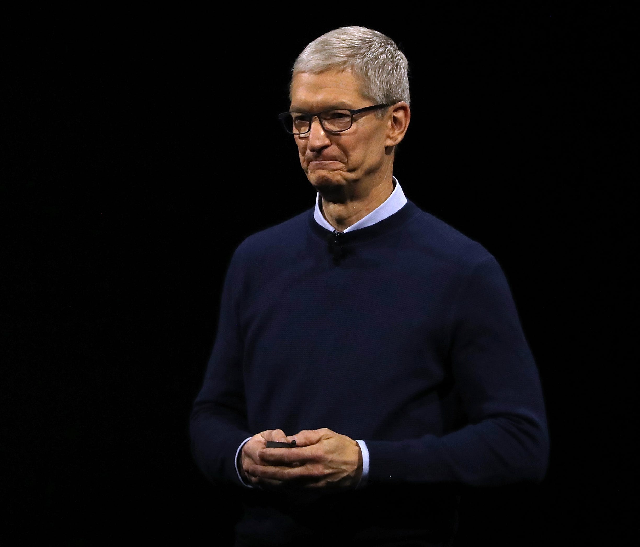 Apple CEO Tim Cook delivers the opening keynote address the 2017 Apple Worldwide Developer Conference (WWDC) at the San Jose Convention Center on June 5, 2017 in San Jose, California.