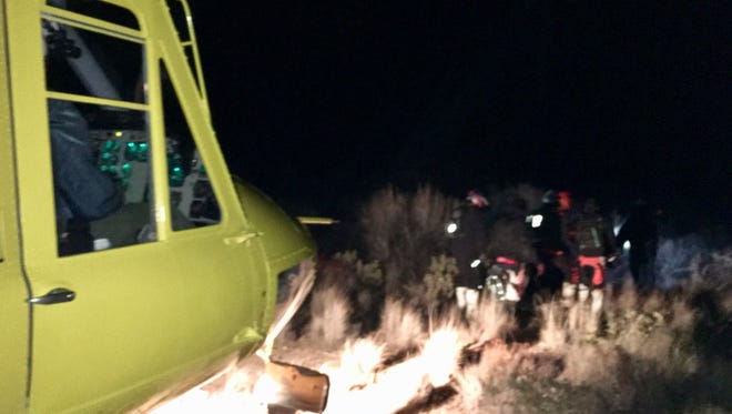 A nighttime rescue of a dozen off-road motorcyclists lost in the Los Padres National Forest Sunday night required assistance of a Ventura County Sheriff's helicopter unit.