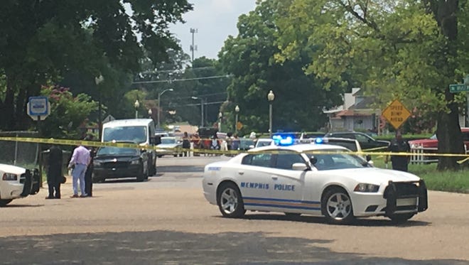 Police had blocked off the intersection of Watkins and Snowden on July 6, 2018 following a double shooting that left a woman dead and a man critically injured.