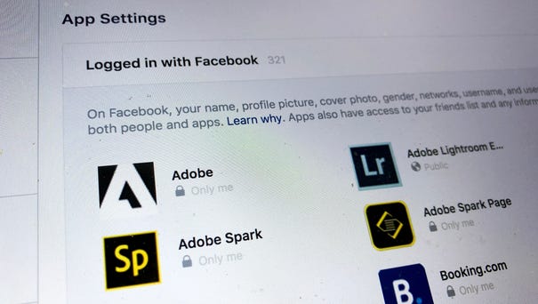 Facebook's page to delete apps