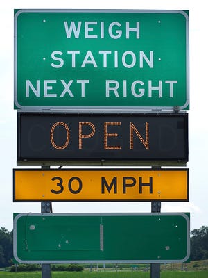 Truckers Weigh Station Highway Sign