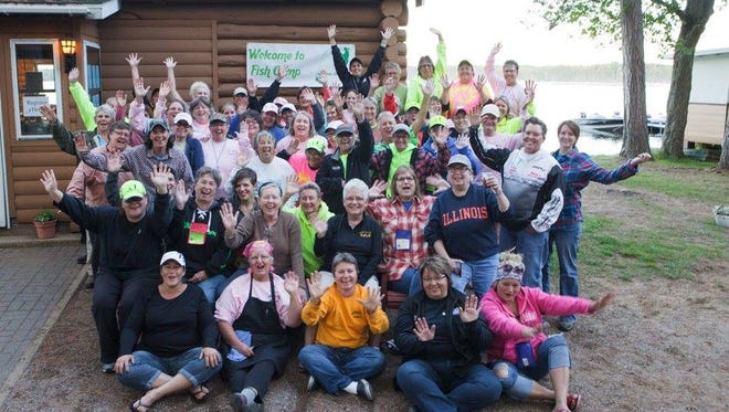 The women who attended the 9th annual Fish Camp with WI Women Fish held at Pine Valley Lodge in Rhinelander