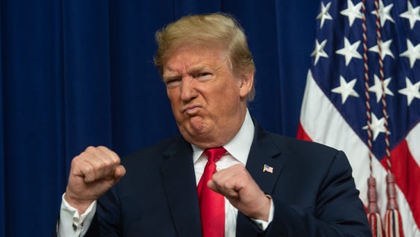 President Donald Trump addresses the Face-to-Face...