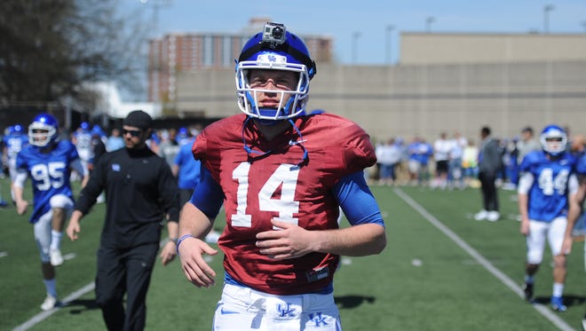 Junior QB Patrick Towles during the Kentucky football scrimmage on Saturday, April 11, 2015.