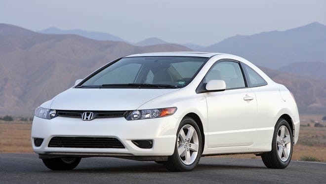 The Honda Civic (2006 Coupe model shown here) is the most stolen car in Colorado.