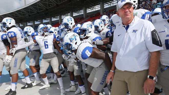 MTSU Head Coach Rick Stockstill said his team will have to prepare for the seven road games they have this season.