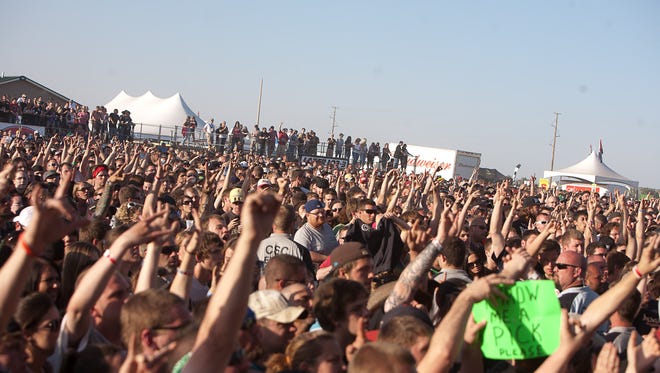 Hands in the air at Lazerfest 2012.