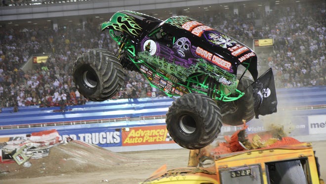 Watch monster trucks tackle the course at Bridgestone Arena in Monster Jam.