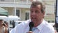 Governor Chris Christie talks to crowd at the Huisman Gazebo  in Belmar.  Wednesday July 30 Belmar NJ.   Photo by Robert Ward