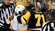 Predators defenseman P.K. Subban fights with Penguins