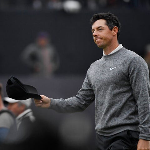 Jul 19, 2019; Portrush, IRL; Rory McIlroy after...