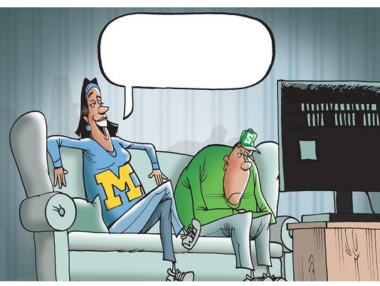 U-M vs. MSU football cartoon caption contest winner