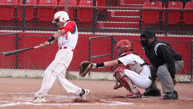 Cobre's lead-off Israel Mathis went 3-for-4, with two triples and an RBI during Tuesday evening's game against Hatch Valley.