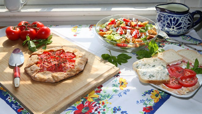 Tomato and feta galette, BLT salad and tomato sandwiches showcase one of summer's best foods.