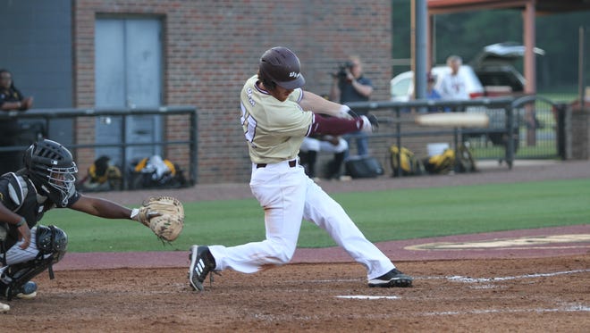 Gino Marucci (21) was 2-for-3 with a two-run homer in ULM's 9-4 win over Georgia State on Sunday. Marucci was 9-for-15 from the plate in the series.