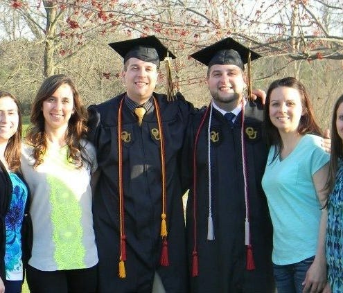 Jeffry and Catherine Vecore put their six kids through college and are now contributing toward the college educations of their grandchildren. (Pictured from left to right: Jeffry Vecore, Angela Vecore, Melanie Hunter, Nick Vecore, Joseph Vecore, Lisa