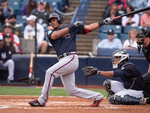 2016: Braves outfielder Hector Olivera received a 82-game