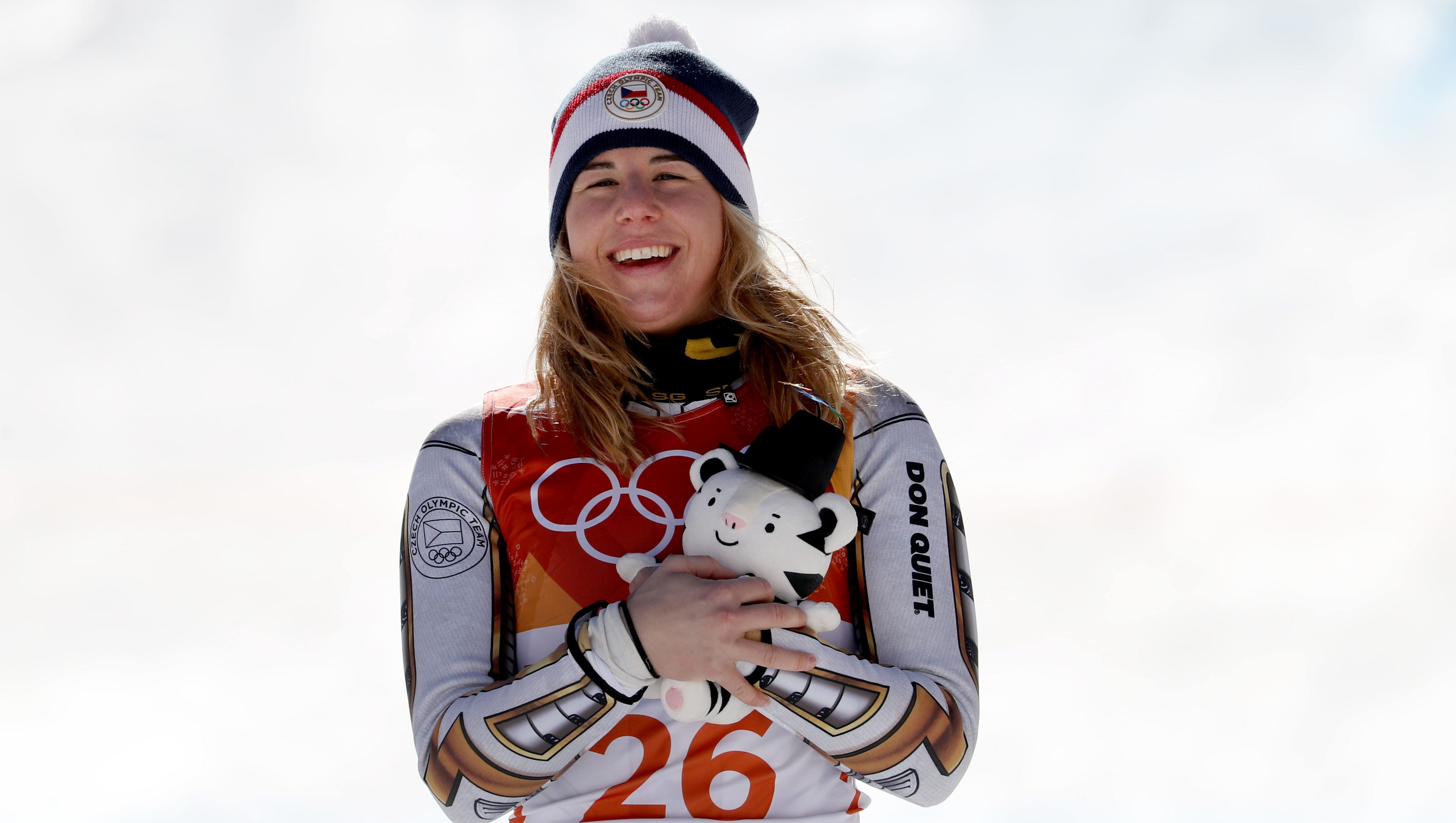 Olympics Ester Ledecka Stuns Everyone Even Herself To Win Super G