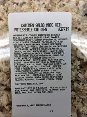 Costco rotisserie chicken salad should be disposed of due to the possibility of e. coli contamination.