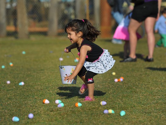 There are several Easter egg hunts across the Treasure