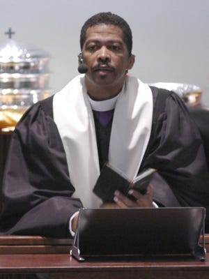 Bishop Jeffery Stallworth leads the congregation of the Word and Worship church in Jackson
