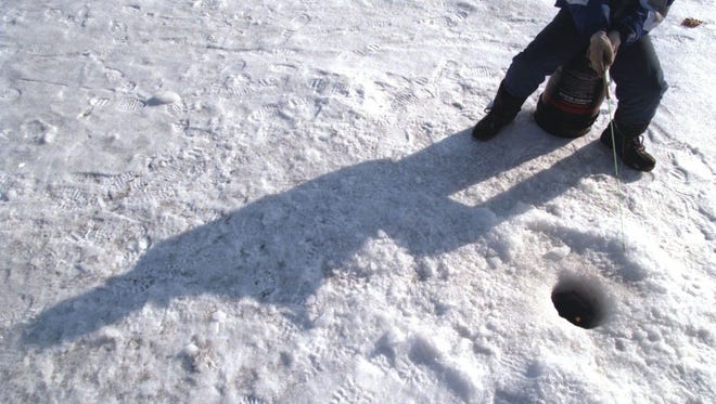 Two men have fallen through ice while fishing on small southwestern Michigan lakes.