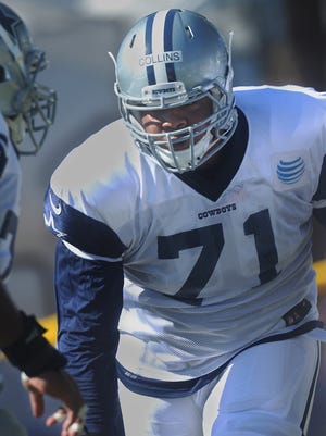 La'el Collins will be a big piece of a powerful offensive line for the Dallas Cowboys. Collins, who signed a two-year extension Tuesday despite missing most of last season, will move from guard to left tackle this season.