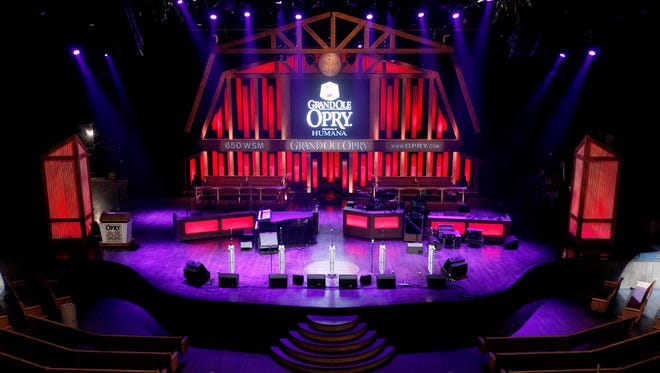 The stage at the Grand Ole Opry.