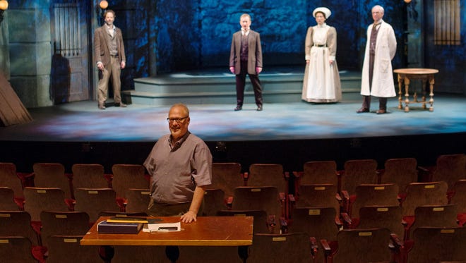 David Ira Goldstein leads technical rehearsals for "Holmes and Watson" at the Herberger Theater Center in Phoenix.