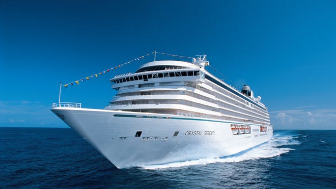 The Crystal Cruise Serenity at sea.