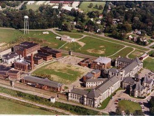 This photograph shows the Ohio State Reformatory before parts of the prison-turned-museum were torn down by the state, leaving the administrative offices and the historic cell blocks intact.
