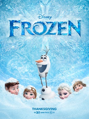 Poster for Disney's 'Frozen,' opening on Thanksgiving.