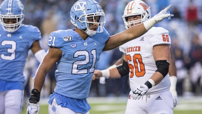 Chazz Suratt, who ranked second in the ACC with 115 tackles last season after transitioning to linebacker from quarterback, and the UNC Tar Heels begin the season ranked No. 19 in the Amway Coaches Poll.