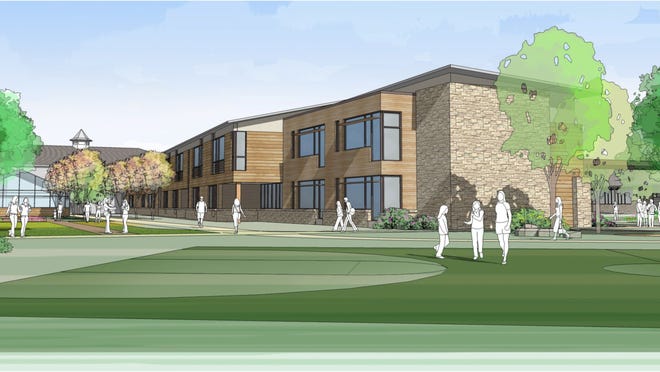 This rendering shows how the French American School of New York's middle/high school may appear at the former Ridgeway Country Club property in White Plains. 

