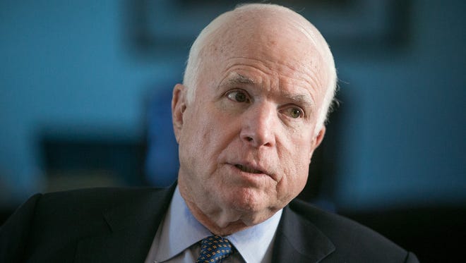 U.S. Sen. John McCain at his office in Phoenix on Monday, April 6, 2015.