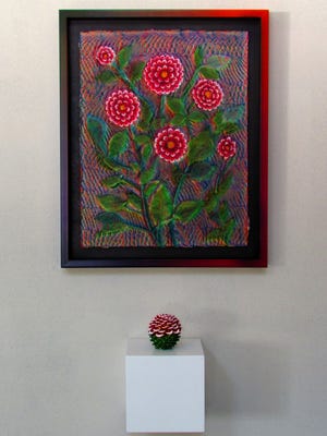 Pictured is Don and Eileen Urness' piece "Dahlias." It will be featured in the couple's exhibit at THELMA.