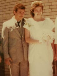 Robert, left, and Suzanne Klein on their wedding day