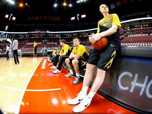 Dec 30, 2014; Columbus, OH, USA; The Iowa Hawkeyes